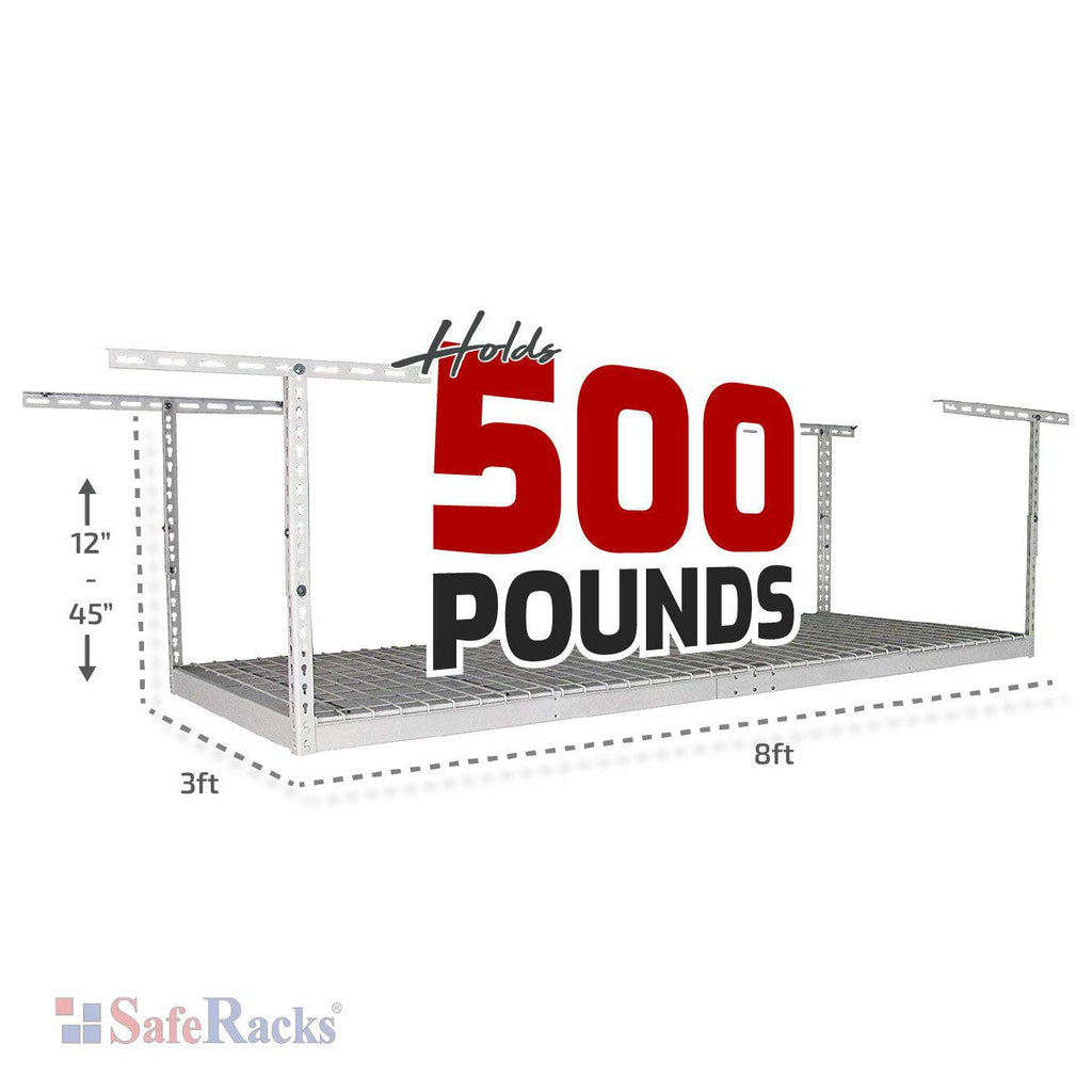 3' x 8' Overhead Garage Storage Rack-Overhead Storage-Grease Monkey Garage