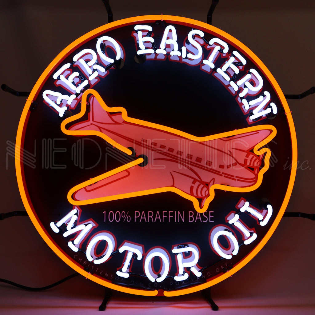 Aero Eastern Gasoline Neon Sign-Neon Signs-Grease Monkey Garage