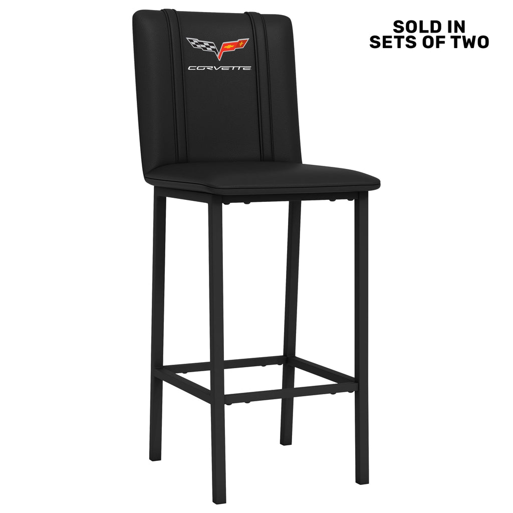 Bar Stool 500 with Corvette C6 Logo Set of 2-General Motors-Grease Monkey Garage