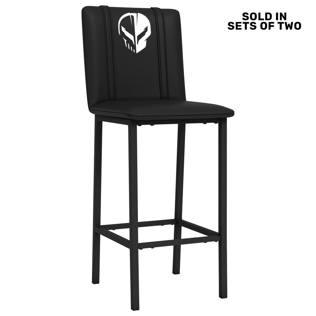 Bar Stool 500 with Corvette Jake Symbol White Logo Set of 2-General Motors-Grease Monkey Garage