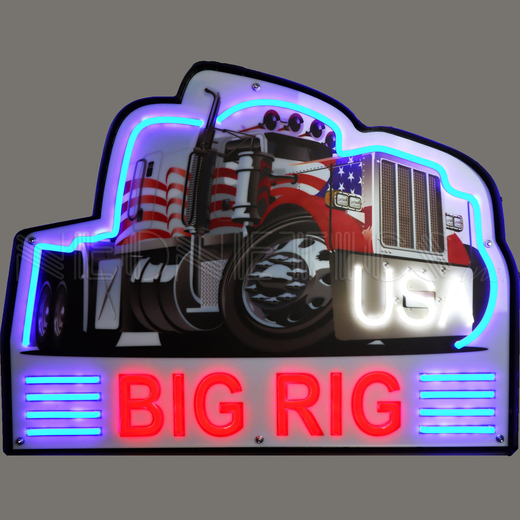 Big Rig LED Flex-Neon Sign-Grease Monkey Garage