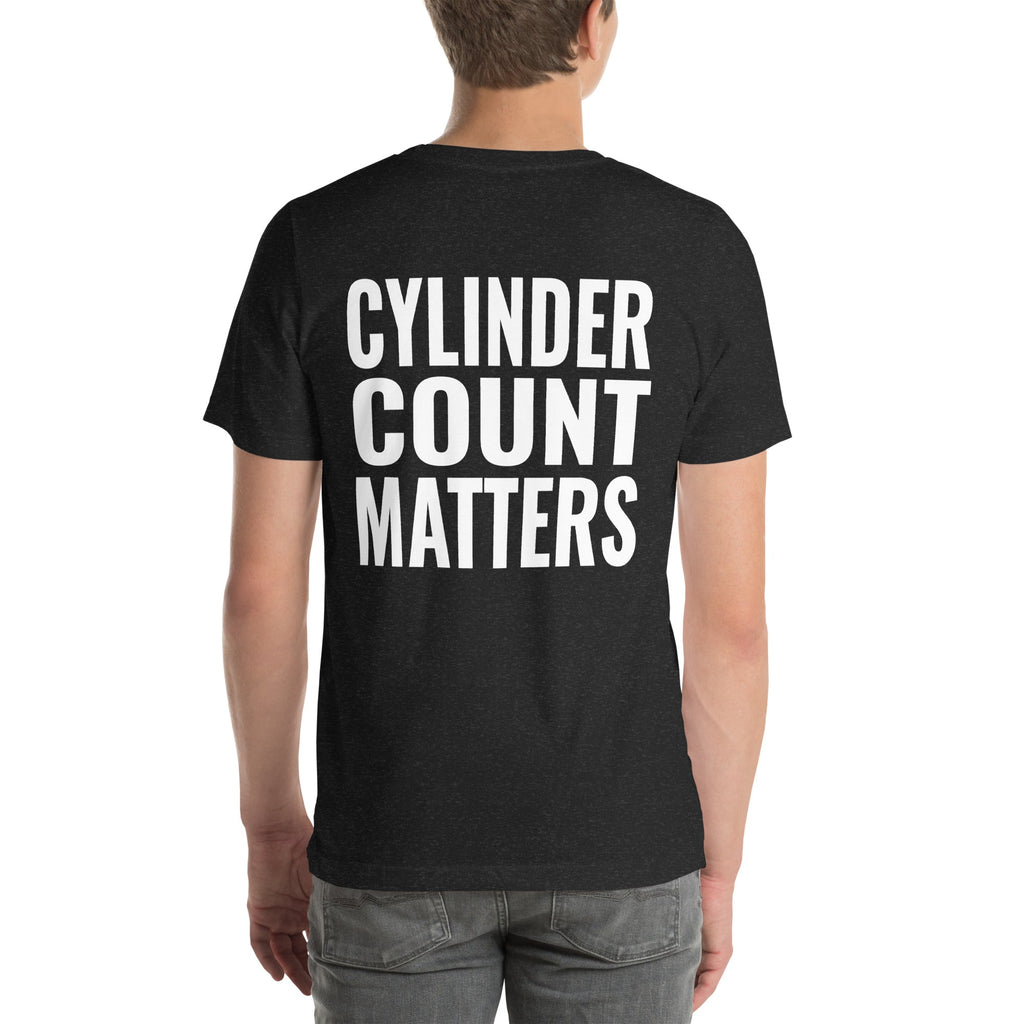 Cylinder Count Matters Unisex T-Shirt-Grease Monkey Garage