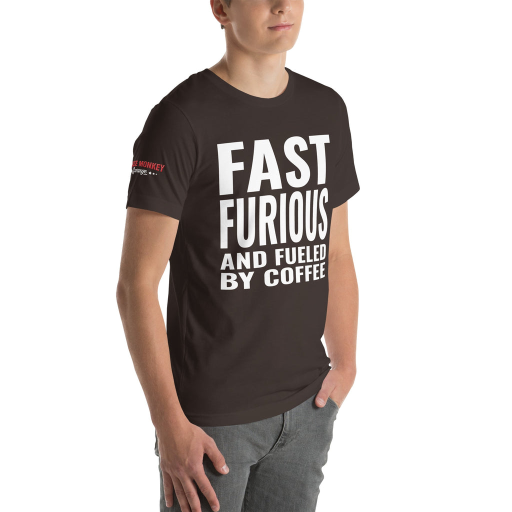 Fast Furious and Fueled by Coffee Unisex T-Shirt-Grease Monkey Garage