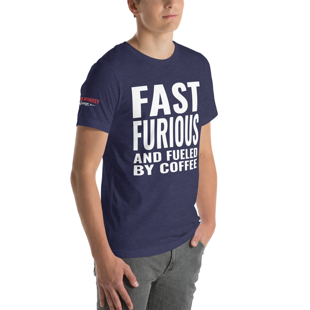 Fast Furious and Fueled by Coffee Unisex T-Shirt-Grease Monkey Garage