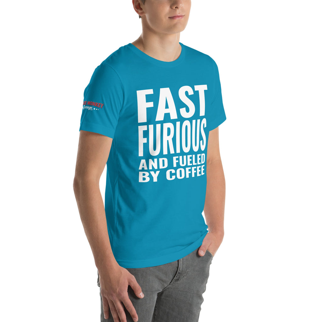 Fast Furious and Fueled by Coffee Unisex T-Shirt-Grease Monkey Garage