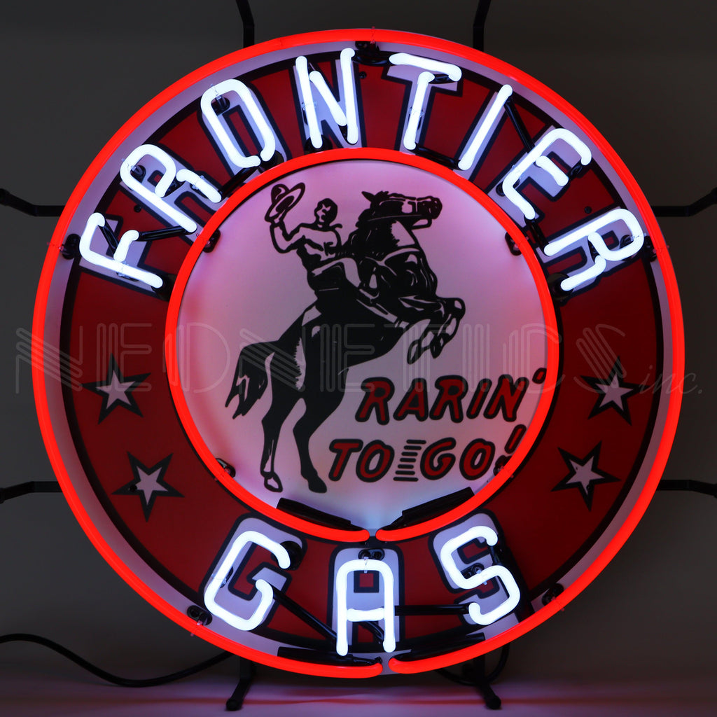 Frontier Gasoline Neon Sign-Neon Signs-Grease Monkey Garage