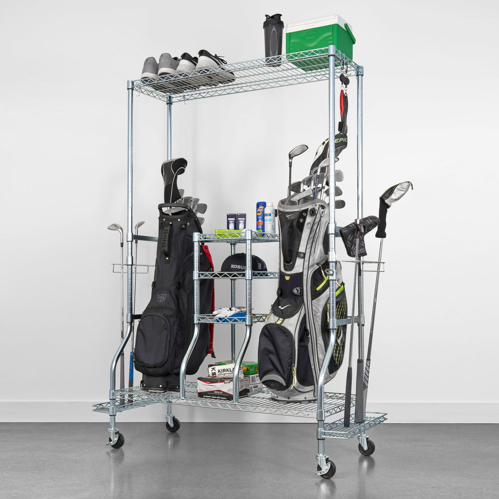 Golf Bag Organizer | Deluxe-Golf Rack-Grease Monkey Garage