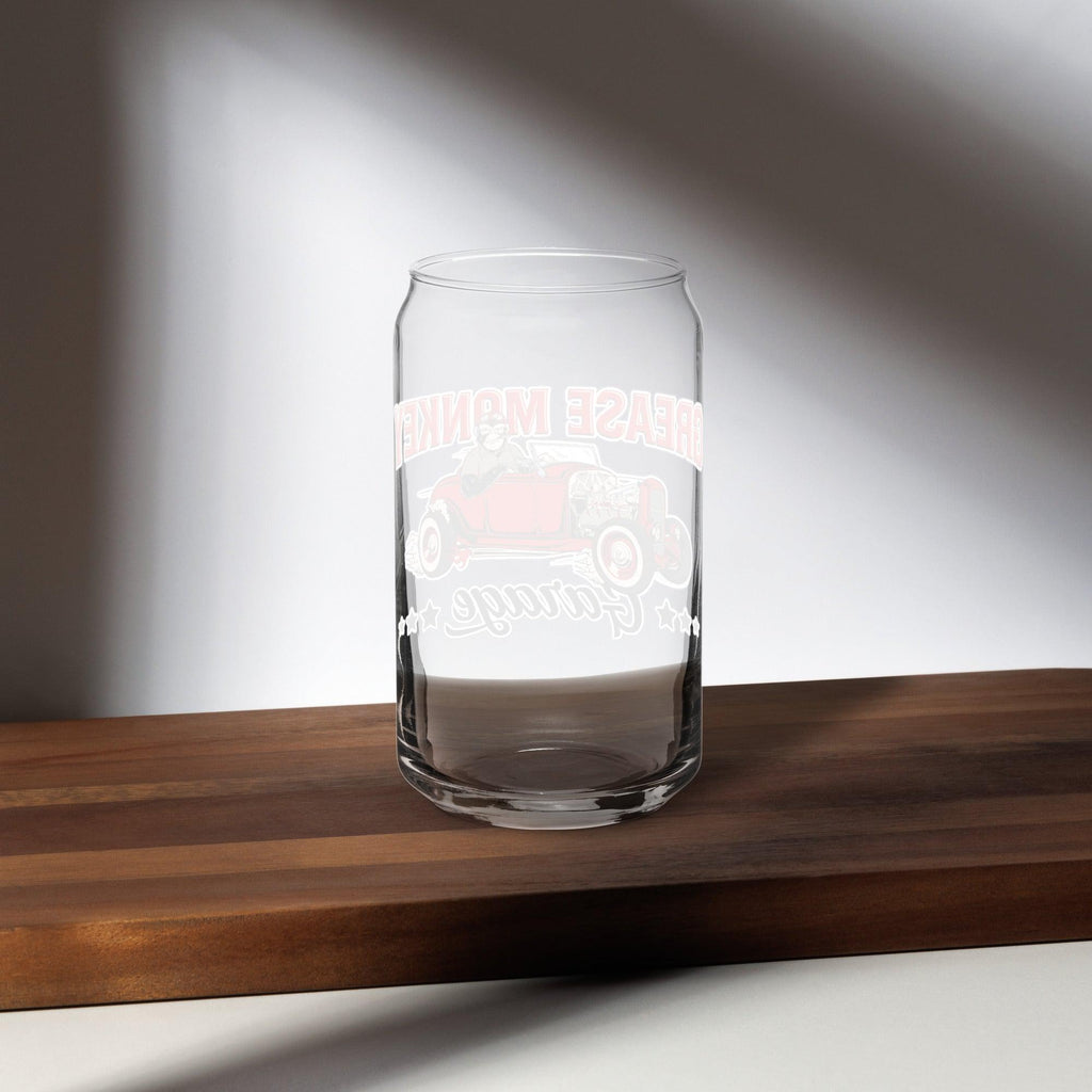 Grease Monkey Garage Can Shaped Glass-Grease Monkey Garage