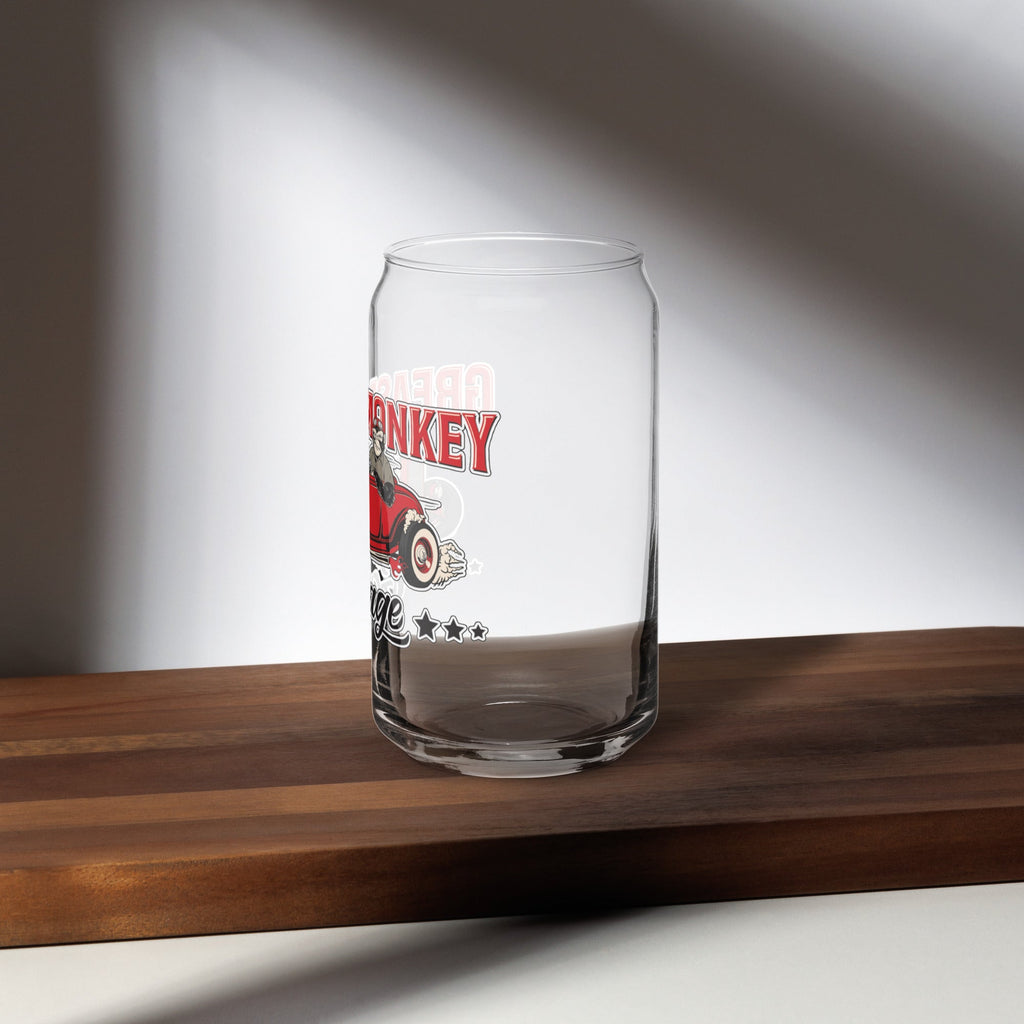 Grease Monkey Garage Can Shaped Glass-Grease Monkey Garage