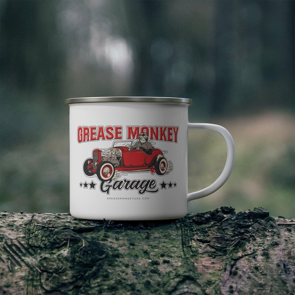 Grease Monkey Garage Enamel Camping Mug-Mug-Grease Monkey Garage