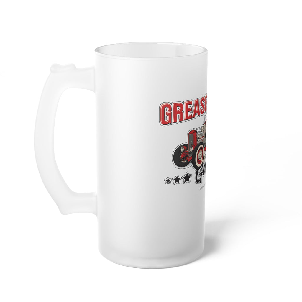 Grease Monkey Garage Frosted Glass Beer Mug-Mug-Grease Monkey Garage