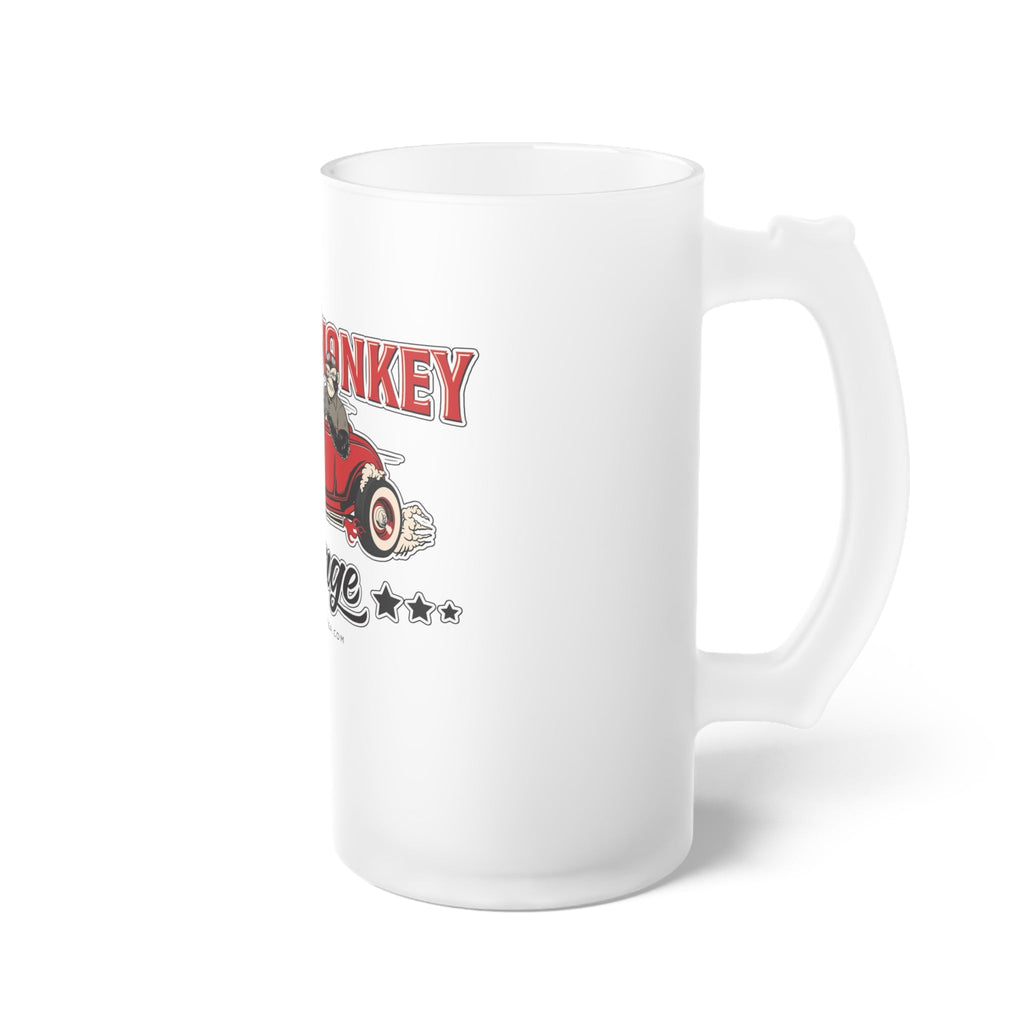 Grease Monkey Garage Frosted Glass Beer Mug-Mug-Grease Monkey Garage