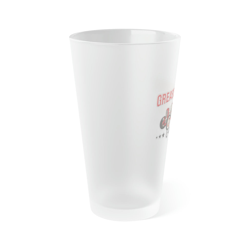 Grease Monkey Garage Frosted Pint Glass, 16oz-Mug-Grease Monkey Garage