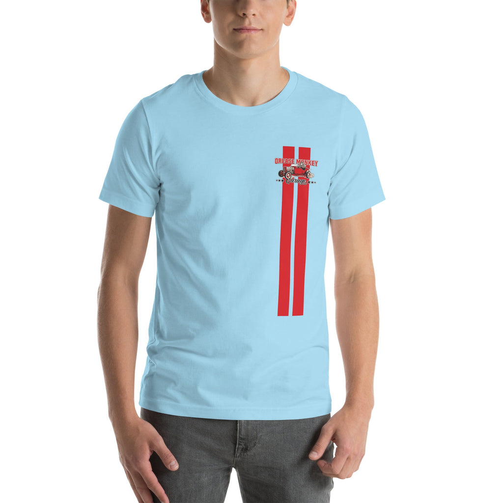 Grease Monkey Garage Le Mans Stripes Short-Sleeve Unisex T-Shirt-Grease Monkey Garage