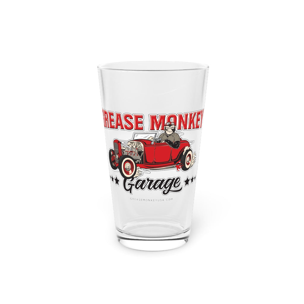 Grease Monkey Garage Shaker Pint Glass, 16oz-Mug-Grease Monkey Garage