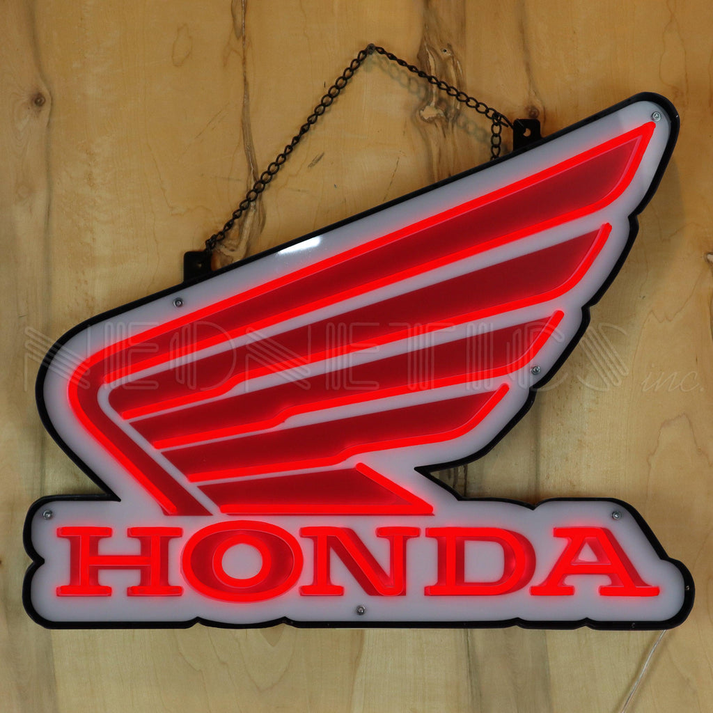 Honda LED Flex-Neon Sign in Steel Can-Grease Monkey Garage