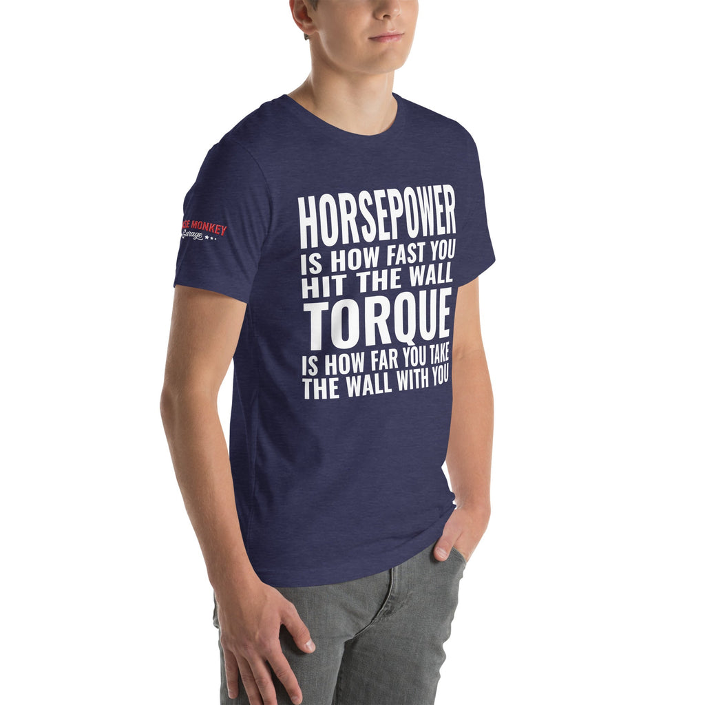 Horsepower and Torque Unisex T-Shirt-Grease Monkey Garage