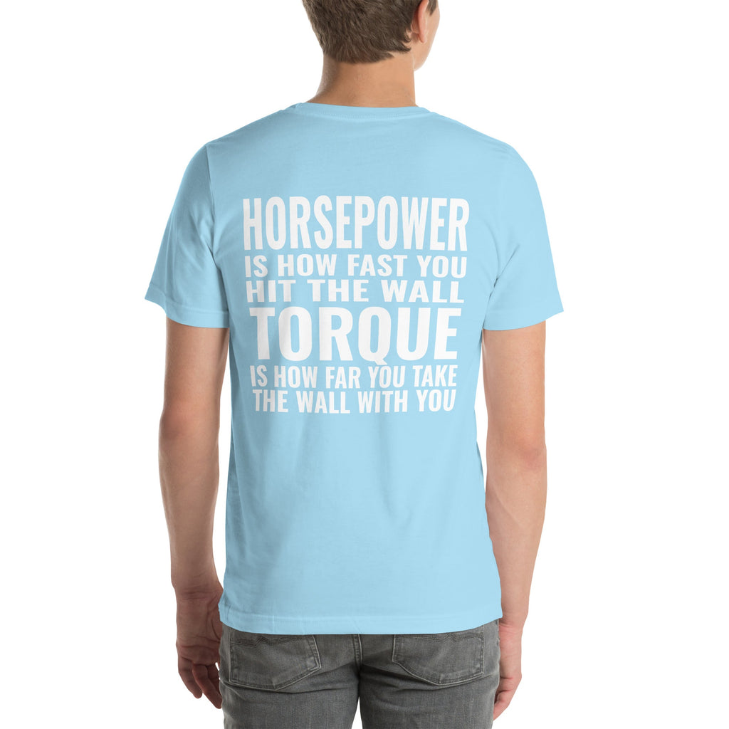 Horsepower and Torque Unisex T-Shirt-Grease Monkey Garage