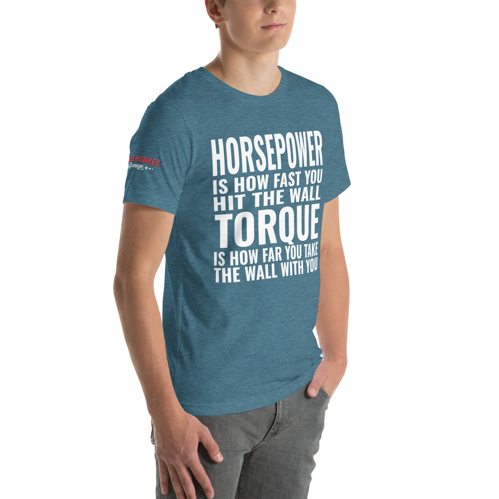 Horsepower and Torque Unisex T-Shirt-Grease Monkey Garage