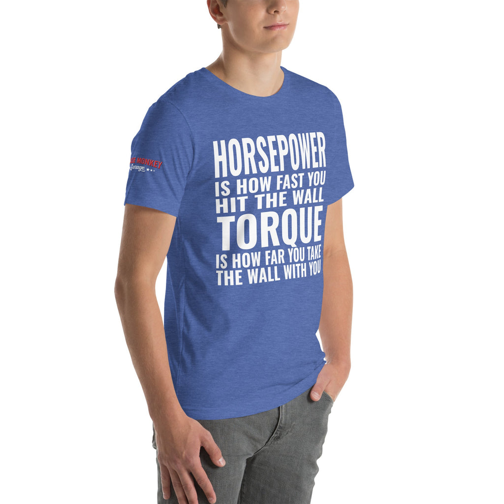 Horsepower and Torque Unisex T-Shirt-Grease Monkey Garage