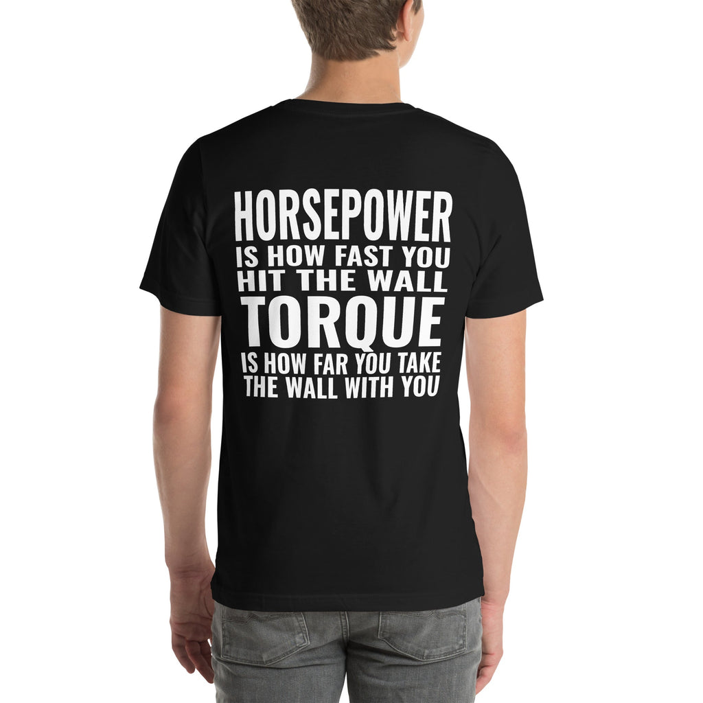 Horsepower and Torque Unisex T-Shirt-Grease Monkey Garage