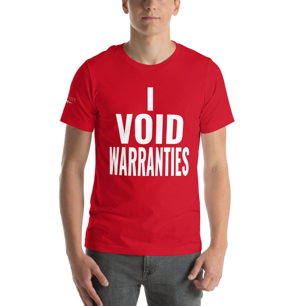 I Void Warranties Unisex T-Shirt-Grease Monkey Garage