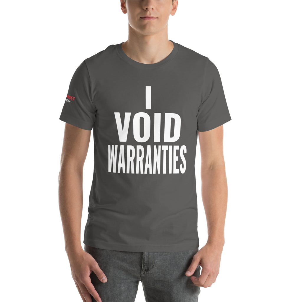 I Void Warranties Unisex T-Shirt-Grease Monkey Garage