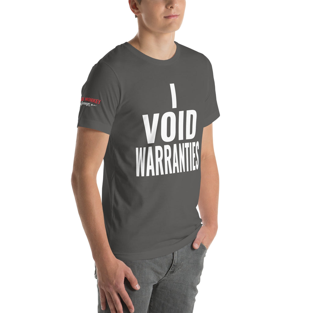 I Void Warranties Unisex T-Shirt-Grease Monkey Garage