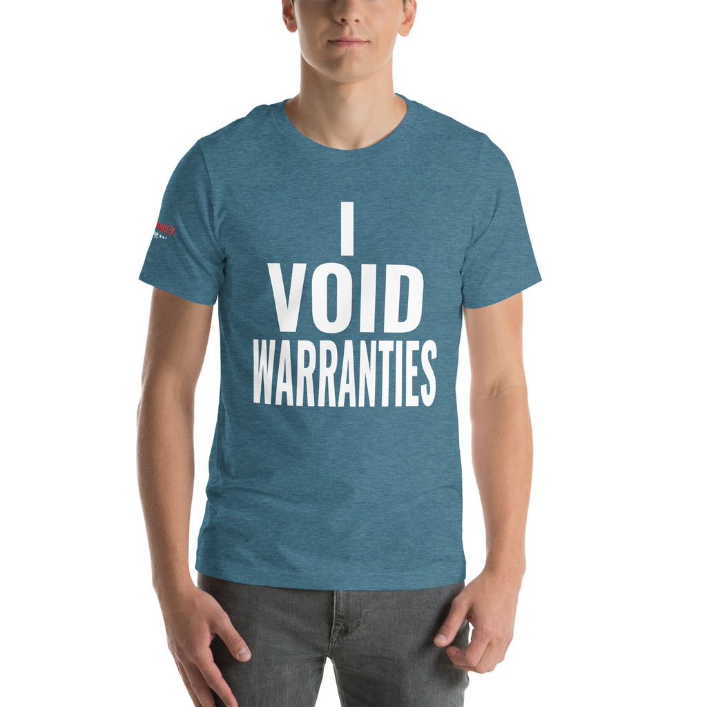 I Void Warranties Unisex T-Shirt-Grease Monkey Garage