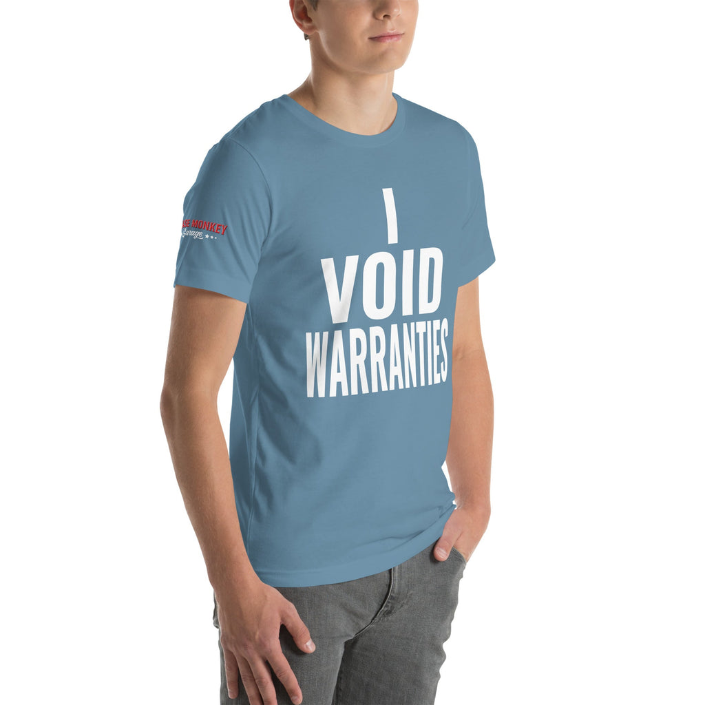 I Void Warranties Unisex T-Shirt-Grease Monkey Garage