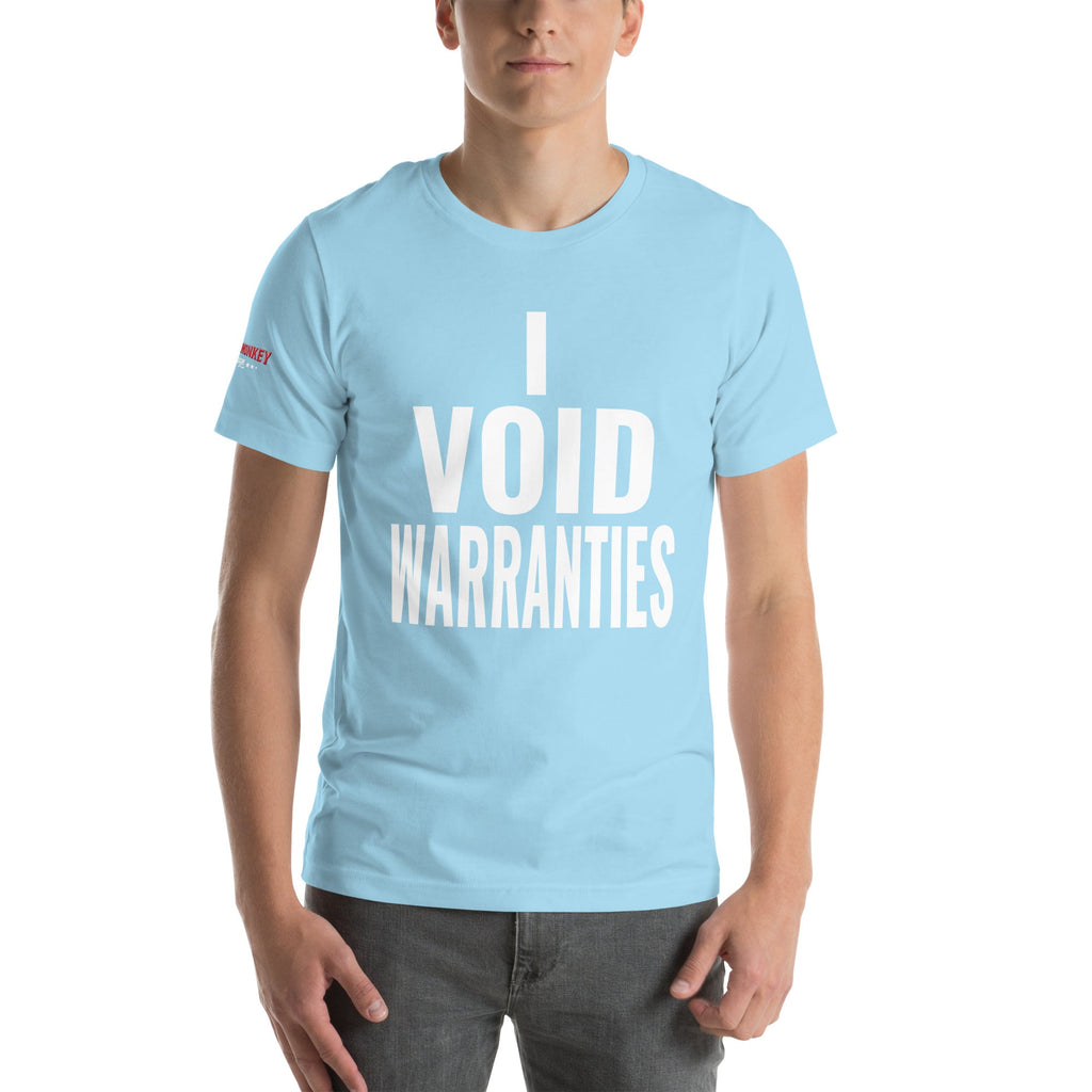 I Void Warranties Unisex T-Shirt-Grease Monkey Garage