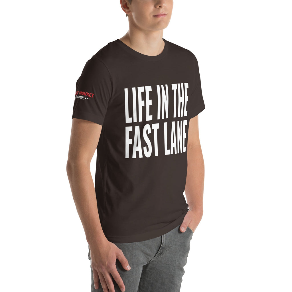 Life in the Fast Lane Unisex T-Shirt-Grease Monkey Garage