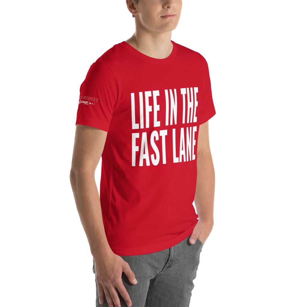 Life in the Fast Lane Unisex T-Shirt-Grease Monkey Garage