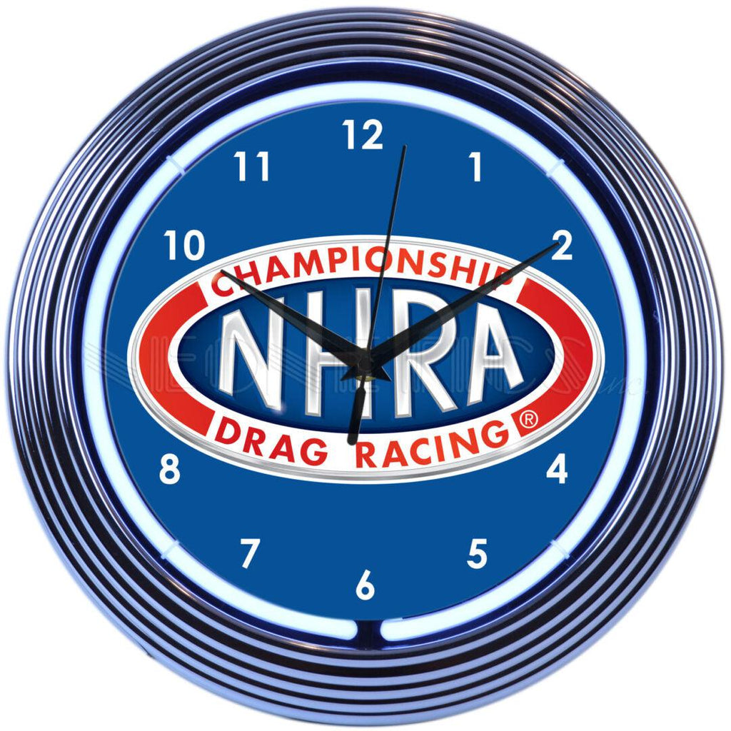 NHRA Neon Clock-Clocks-Grease Monkey Garage