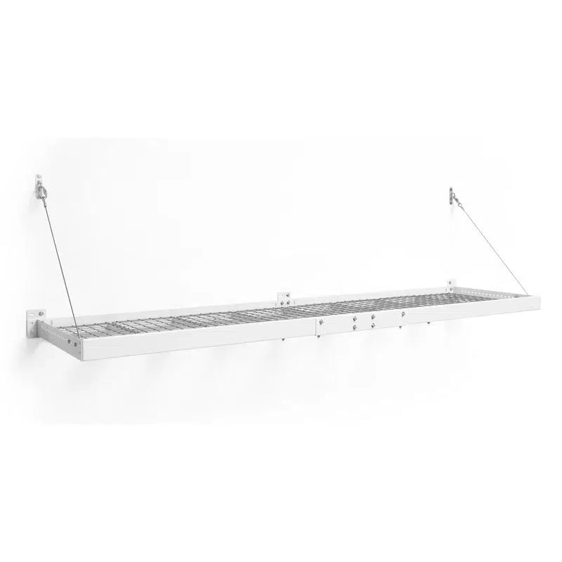 Pro Series White 2x8ft Wall Mounted Shelf (2 Pack)-Grease Monkey Garage