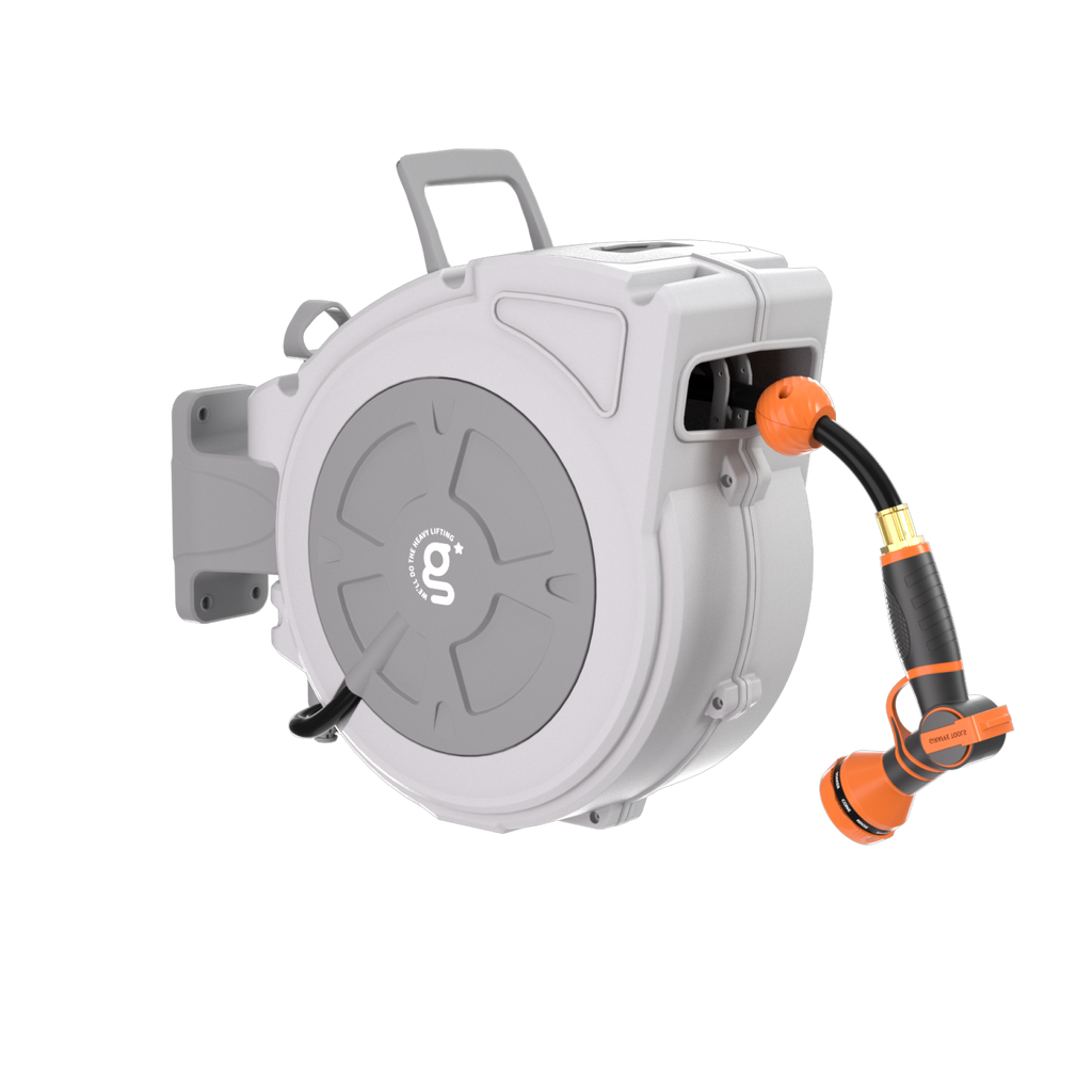 Retractable Garden Hose Reel-1/2 in-65ft-Retractable Garden Hose Reel-Grease Monkey Garage