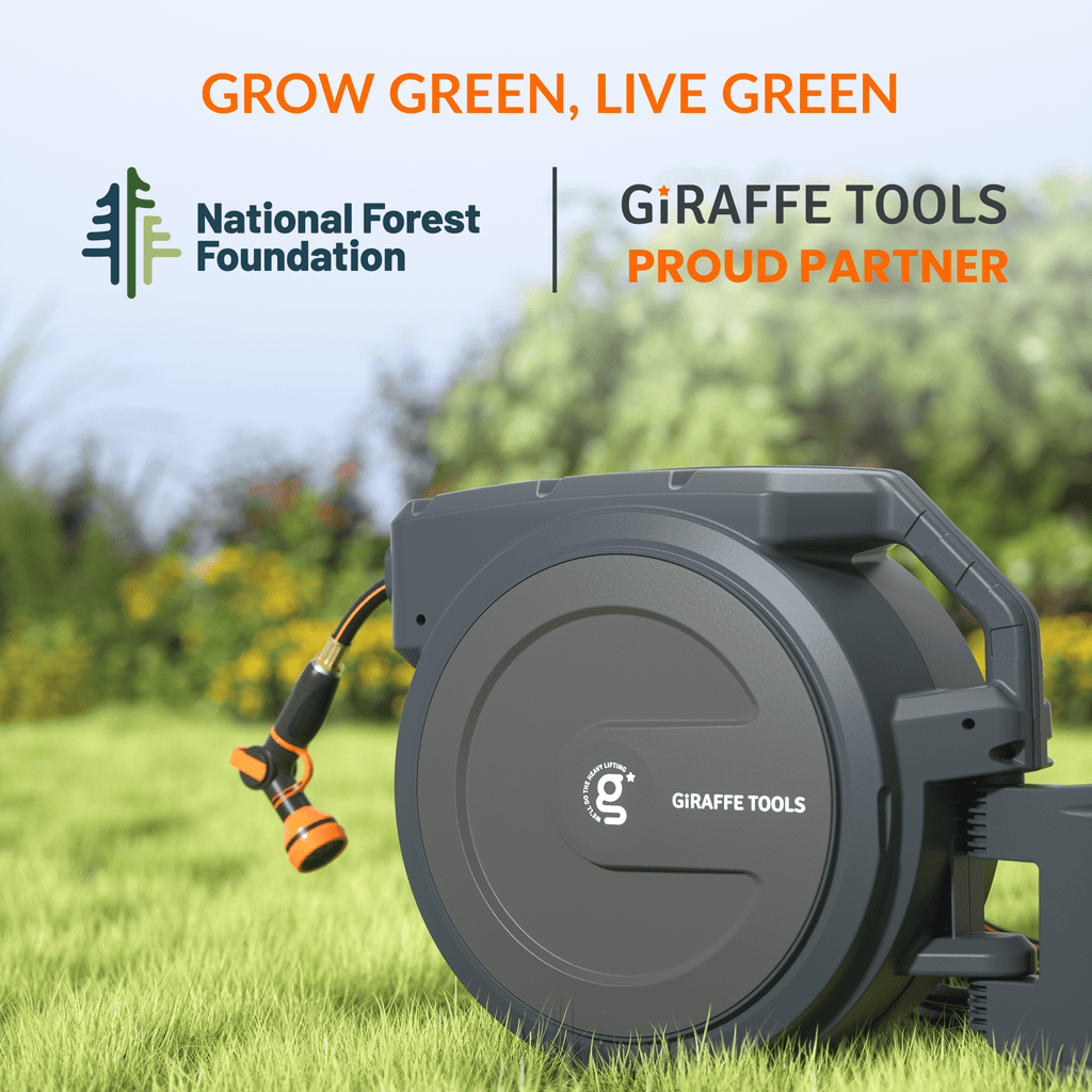 Retractable Garden Hose Reel-1/2in-155ft-Retractable Garden Hose Reel-Grease Monkey Garage