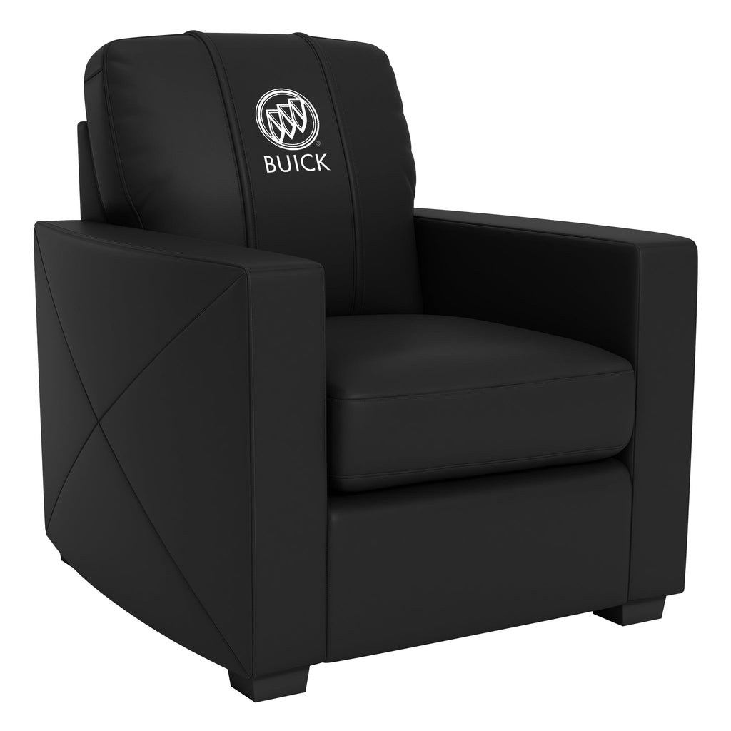 Silver Club Chair with Buick Logo-General Motors-Grease Monkey Garage