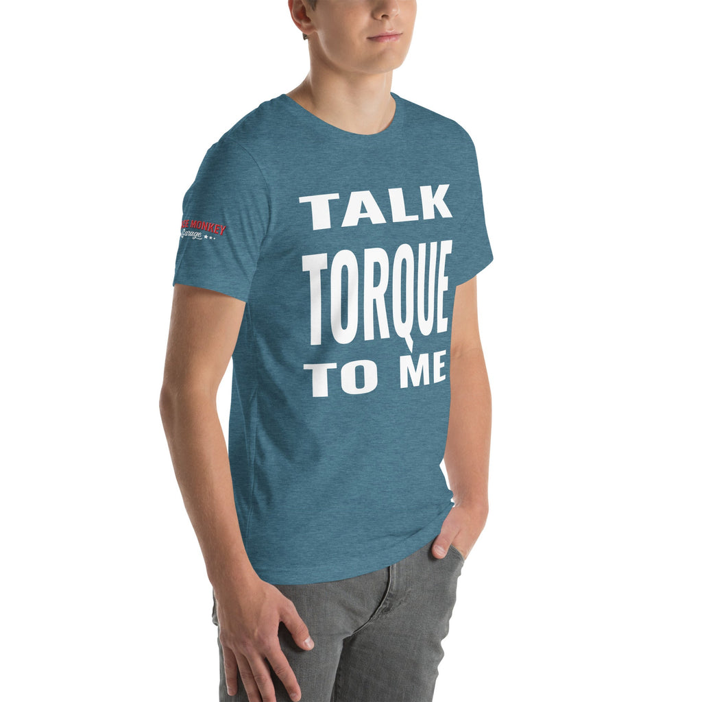 Talk Torque to Me Unisex t-shirt-Grease Monkey Garage