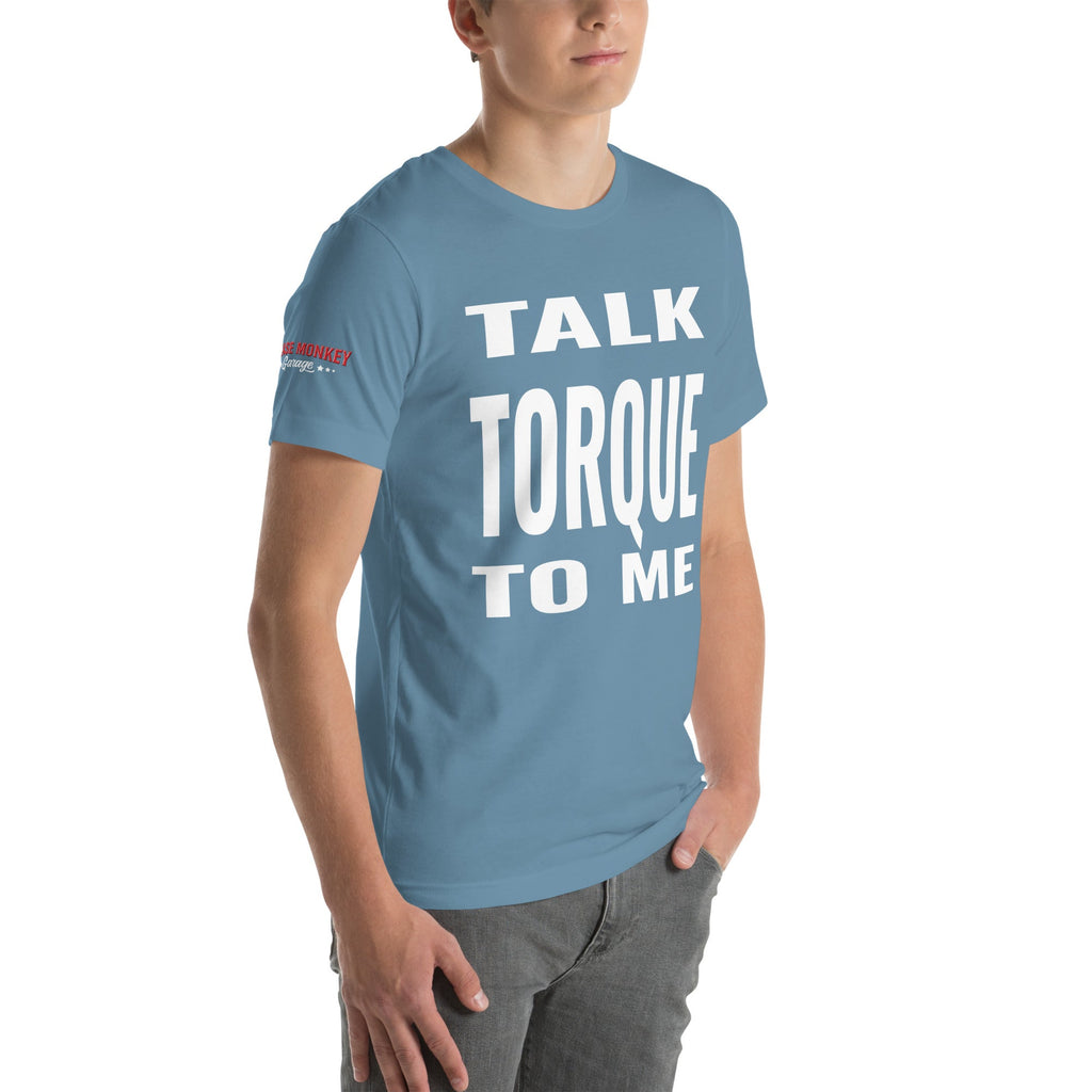 Talk Torque to Me Unisex t-shirt-Grease Monkey Garage