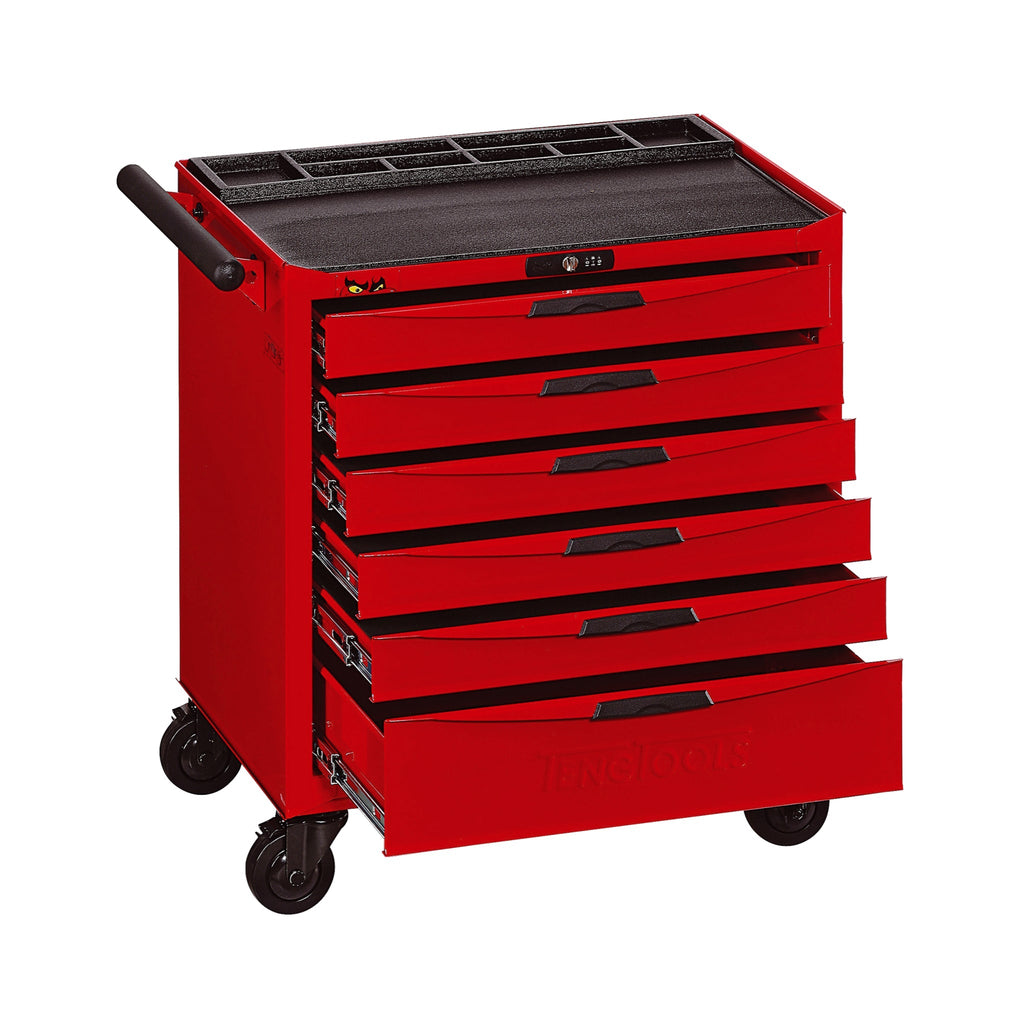 Teng Tools 6 Drawer Heavy Duty Roller Cabinet Tool Chest / Wagon - TCW806N-Tool Storage-Grease Monkey Garage