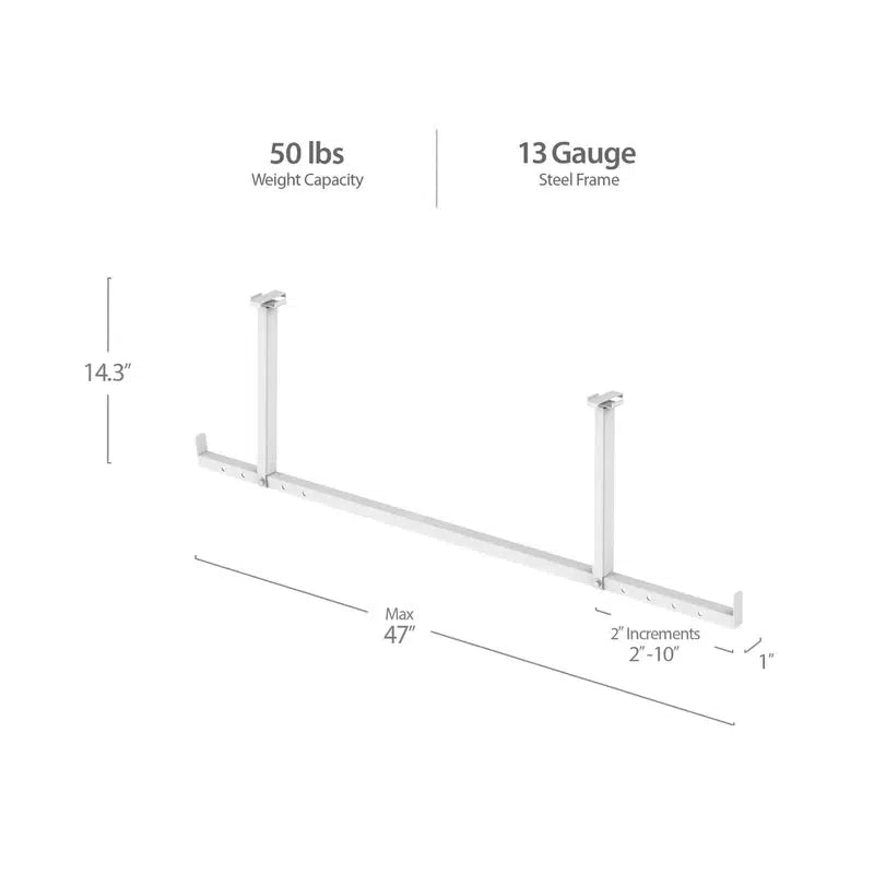 VersaRac & PWMS Hanging Bar Assemblies White (2 Pack)-Grease Monkey Garage