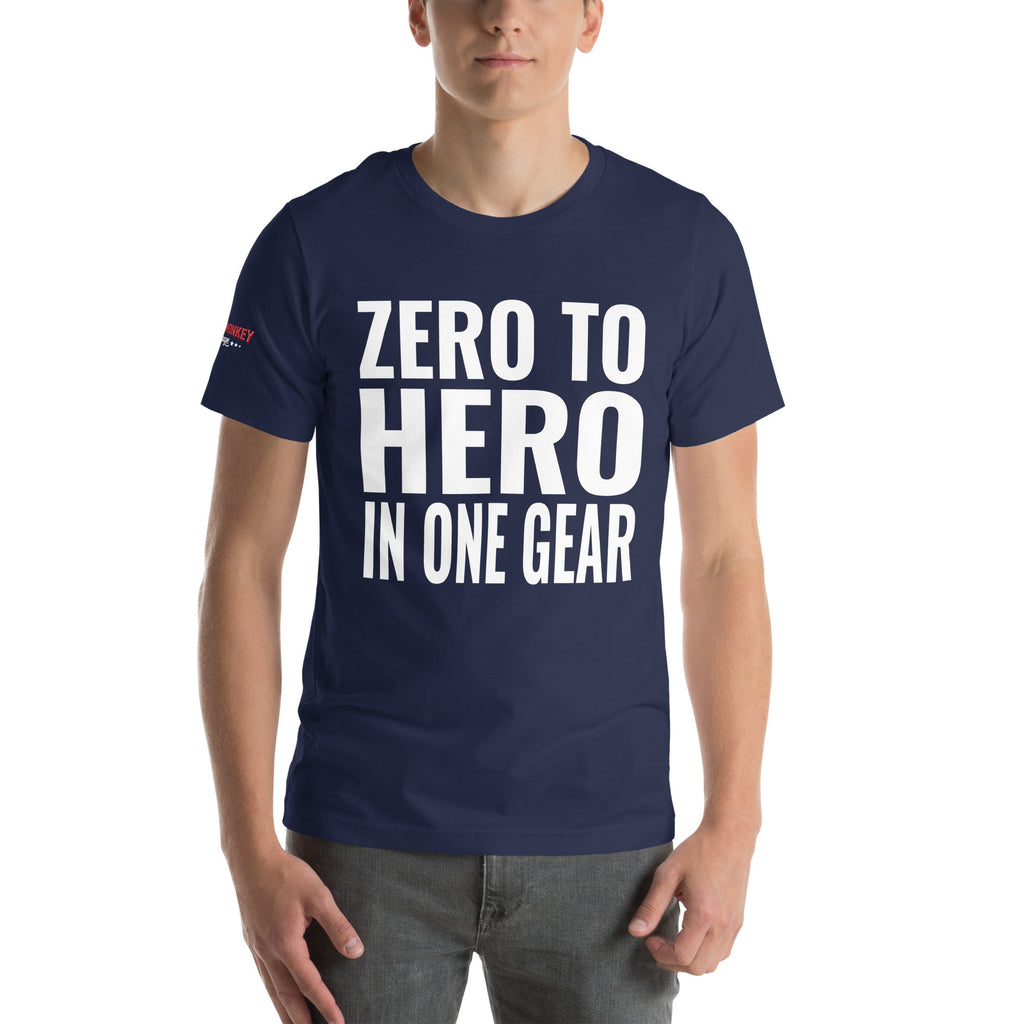 Zero to Hero in One Gear Unisex T-Shirt-Grease Monkey Garage