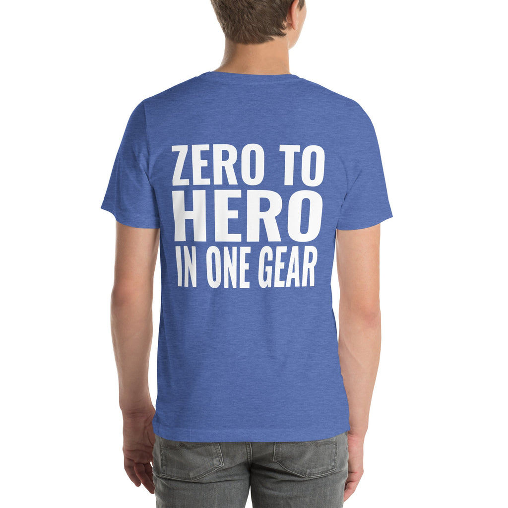 Zero to Hero in One Gear Unisex T-Shirt-Grease Monkey Garage