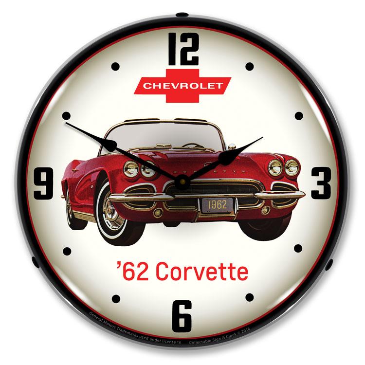 1962 Corvette LED Clock-LED Clocks-Grease Monkey Garage