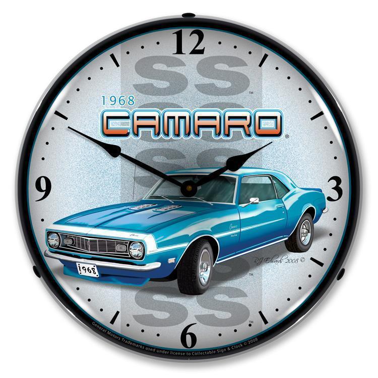 1968 SS Camaro Backlit LED Clock-LED Clocks-Grease Monkey Garage