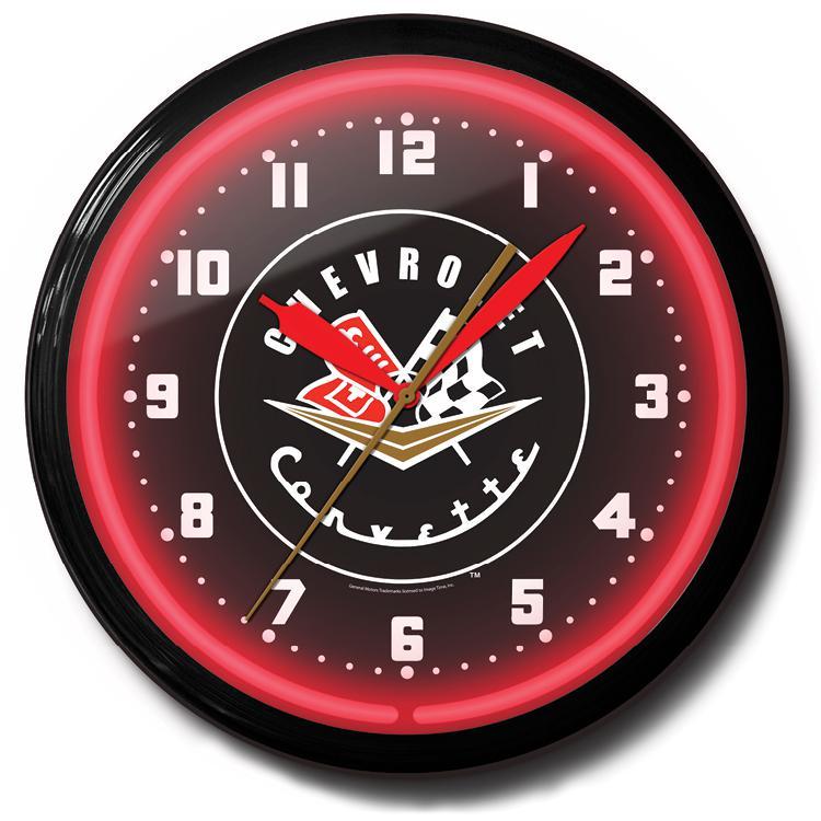 20" Corvette 1957 Premium Neon Clock-Neon Clock-Grease Monkey Garage