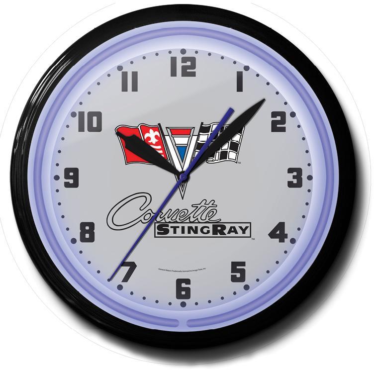 20" Corvette 1963 Premium Neon Clock-Neon Clock-Grease Monkey Garage