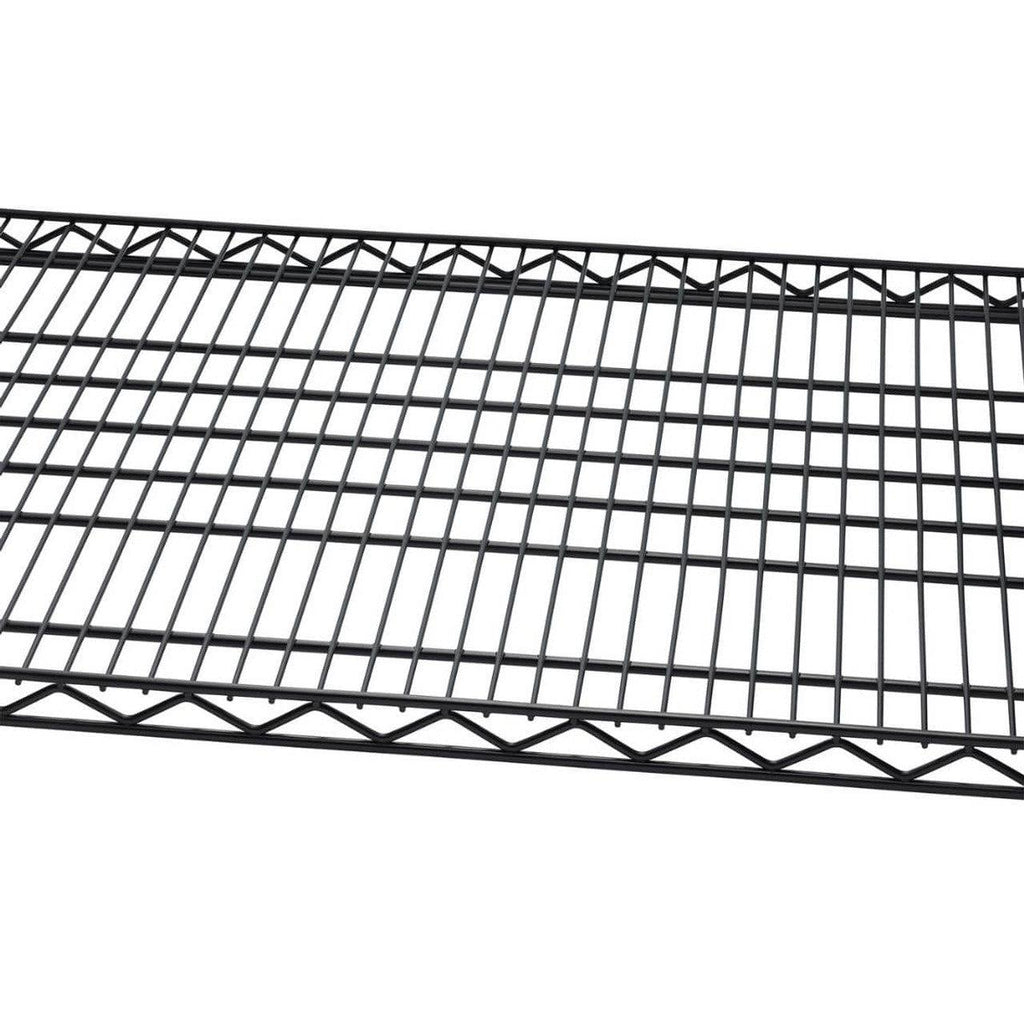 4-Tier Commercial Grade Wire Shelving 48"x24"x72" - Black-Grease Monkey Garage