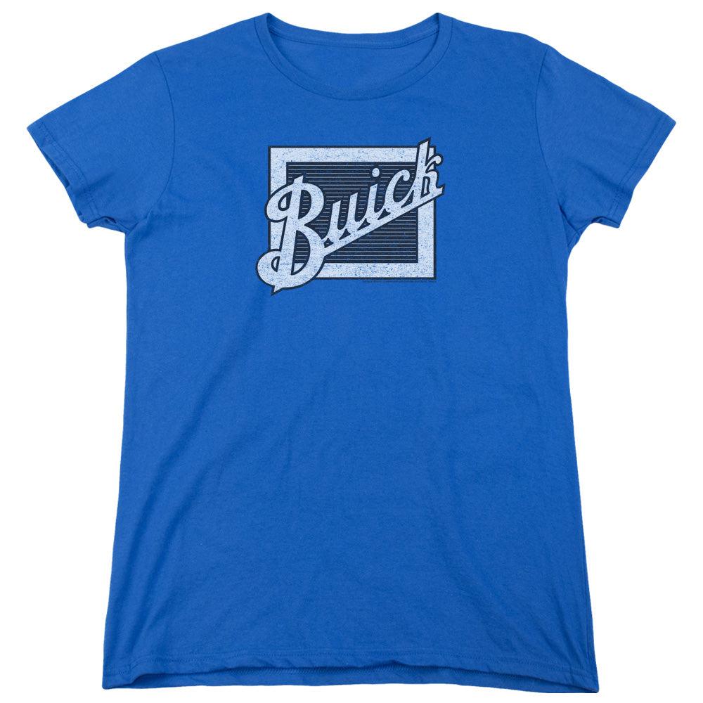 Buick Distressed Emblem Women's Short-Sleeve T-Shirt-Grease Monkey Garage